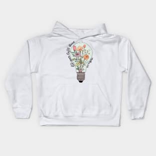 Christian Let Your Light Bible Verse Christian Flowers Jesus Faith Flower in Light Bulb Kids Hoodie